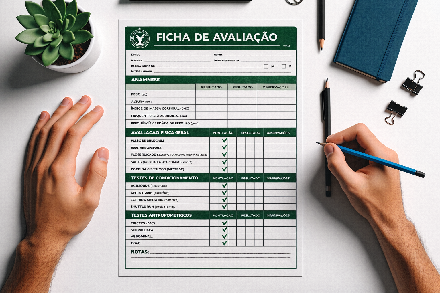 Ficha de avaliação pronta